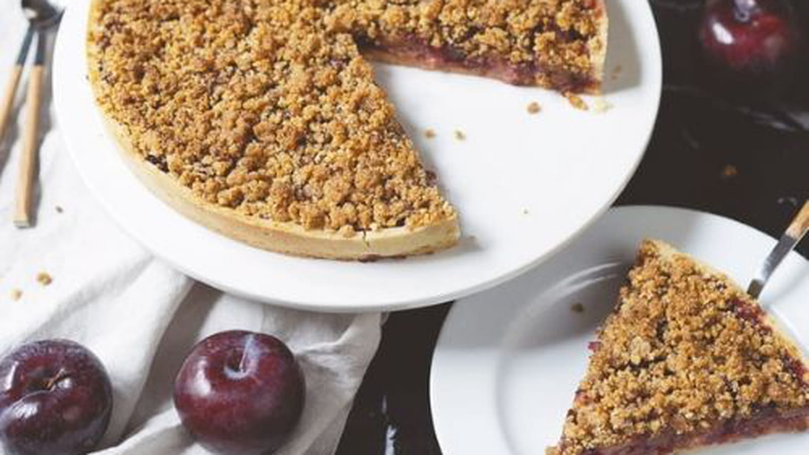 Tarte crumble aux prunes