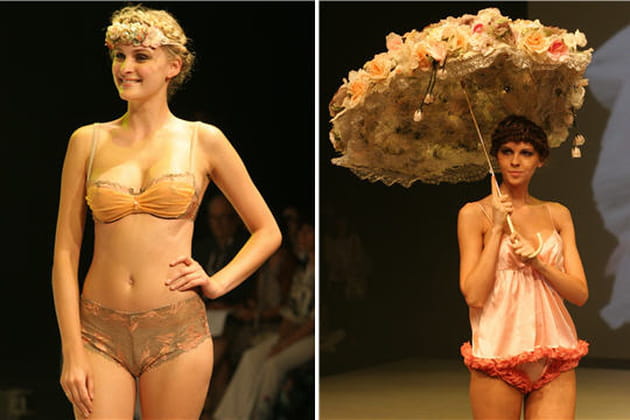 Ensemble romantique d'Anne-Krystel et nuisette girly de Minuit Douze