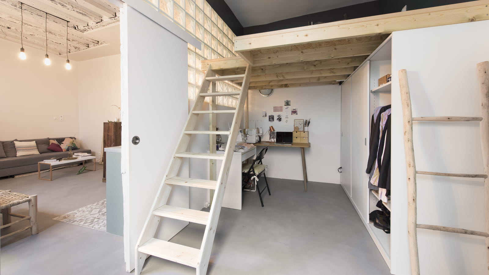 Dressing sous mezzanine