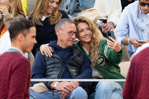 Amandine Petit fait un selfie avec son père à Roland-Garros