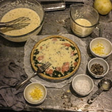 Quiche au saumon fumé et agrumes : la recette du Chef Rodrigo : Etape 3