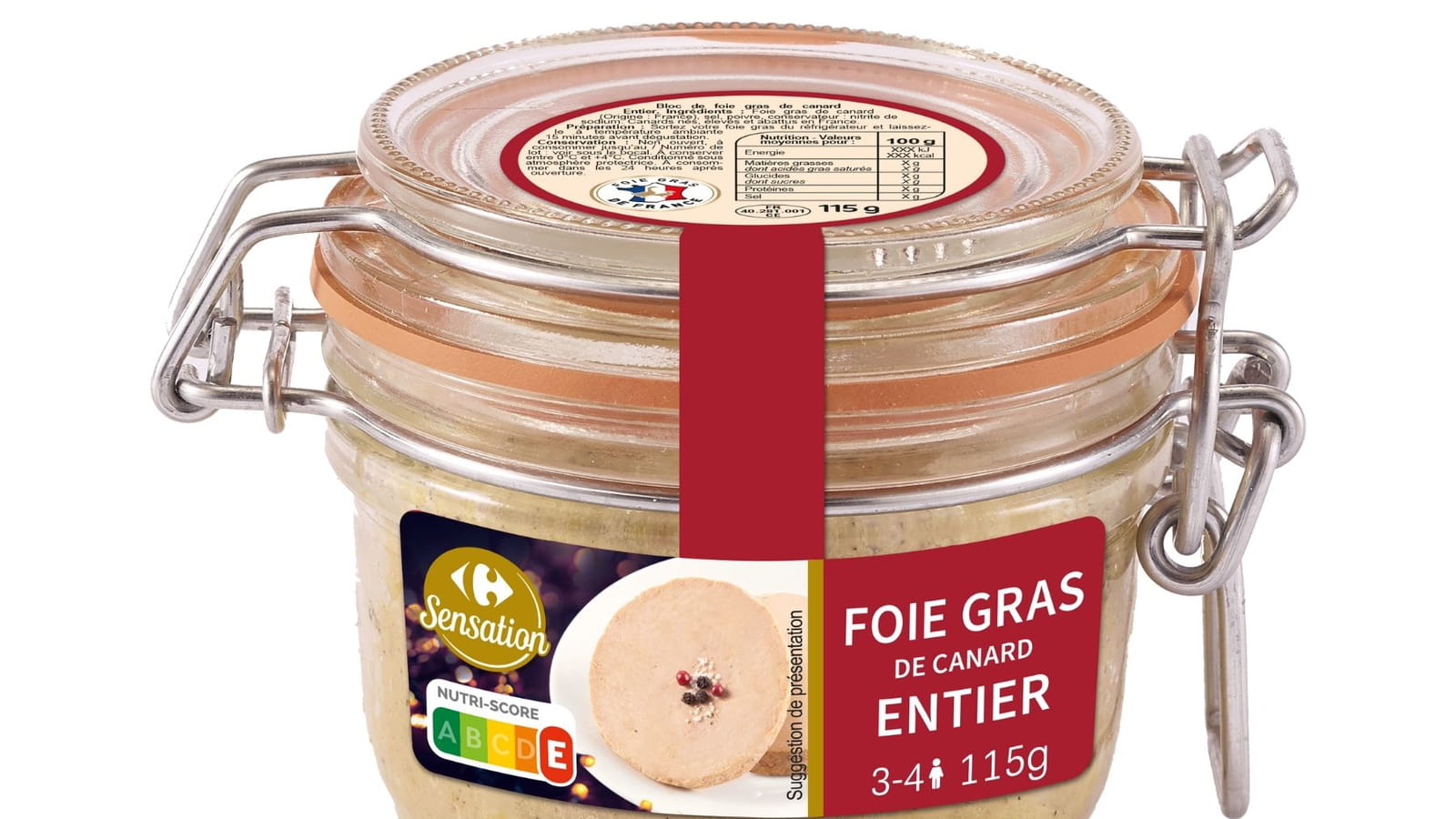 Le foie gras de canard entier Carrefour