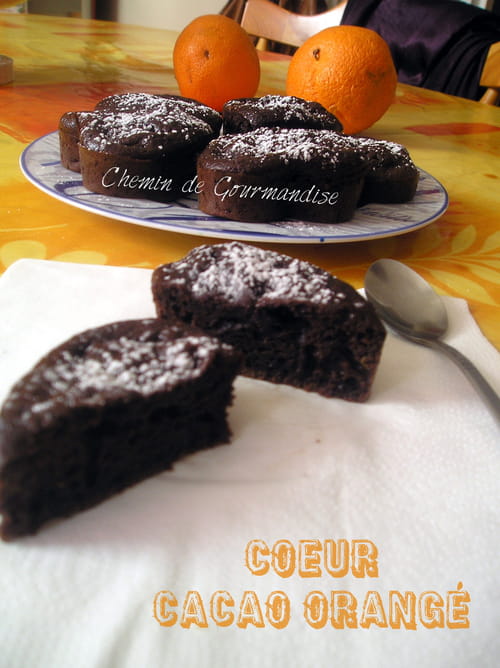 Coeur cacao orangé