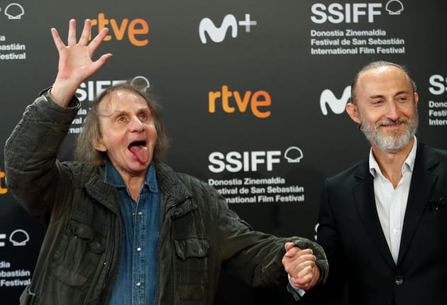 Michel Houellebecq grimace