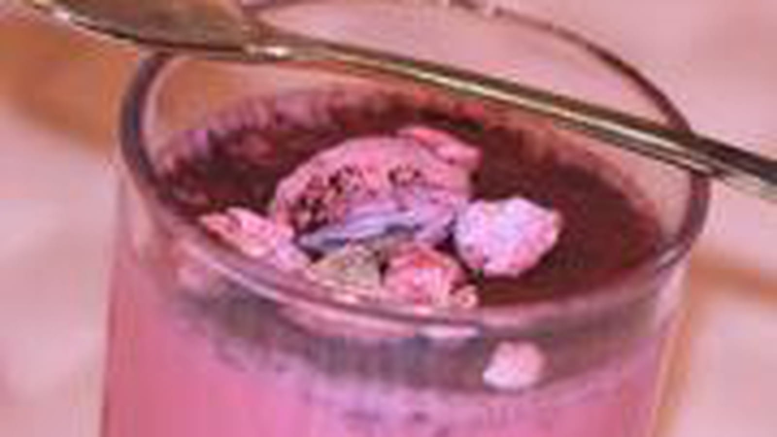 Panna cotta aux pralines roses