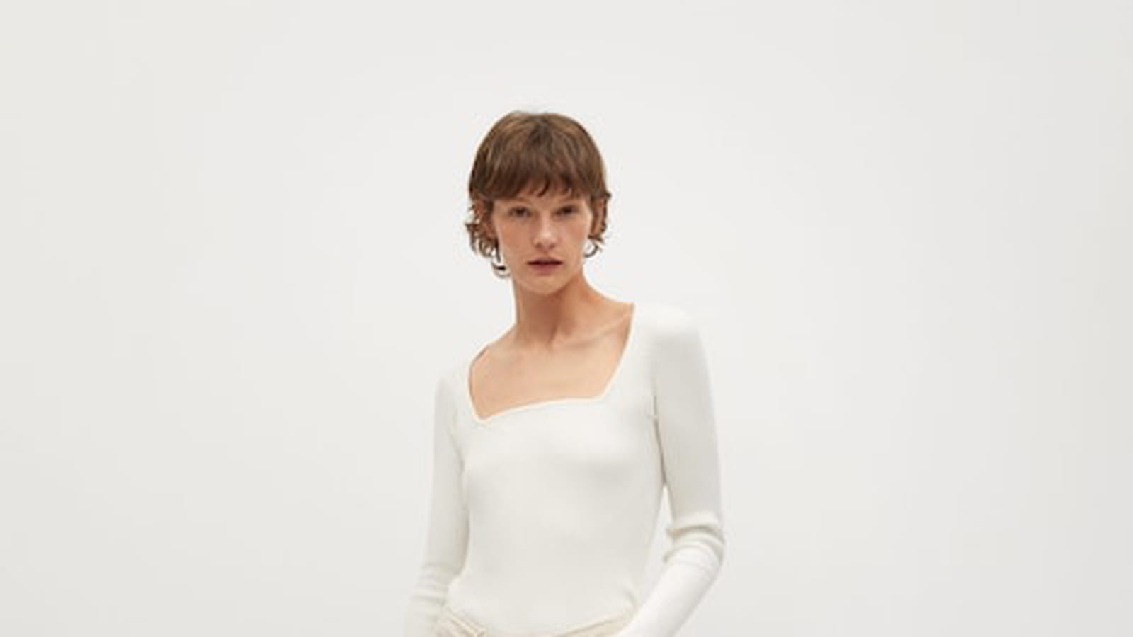 Jean taille haute Mango