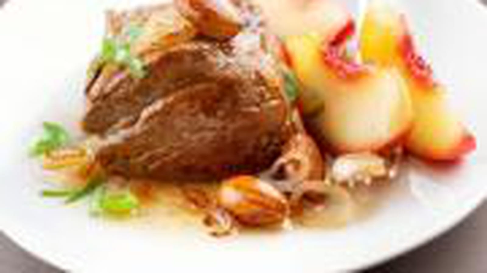 Médaillons de veau aux pêches