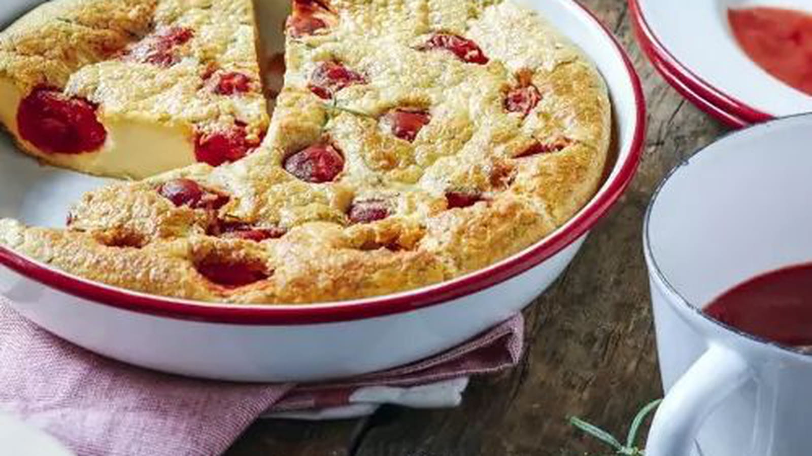 Clafoutis de tomates cerises