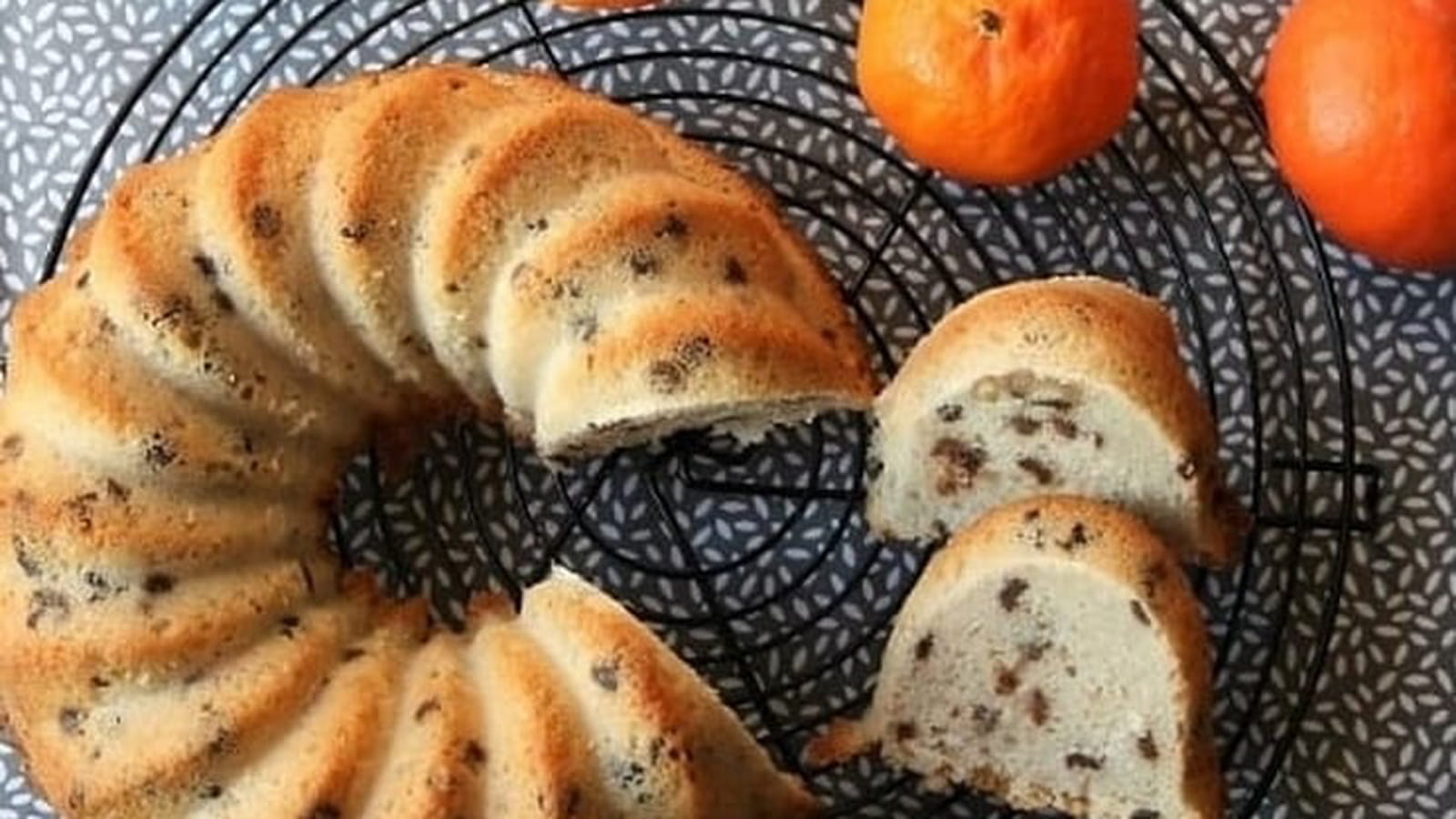 Brioche aux pépites de chocolat et noix