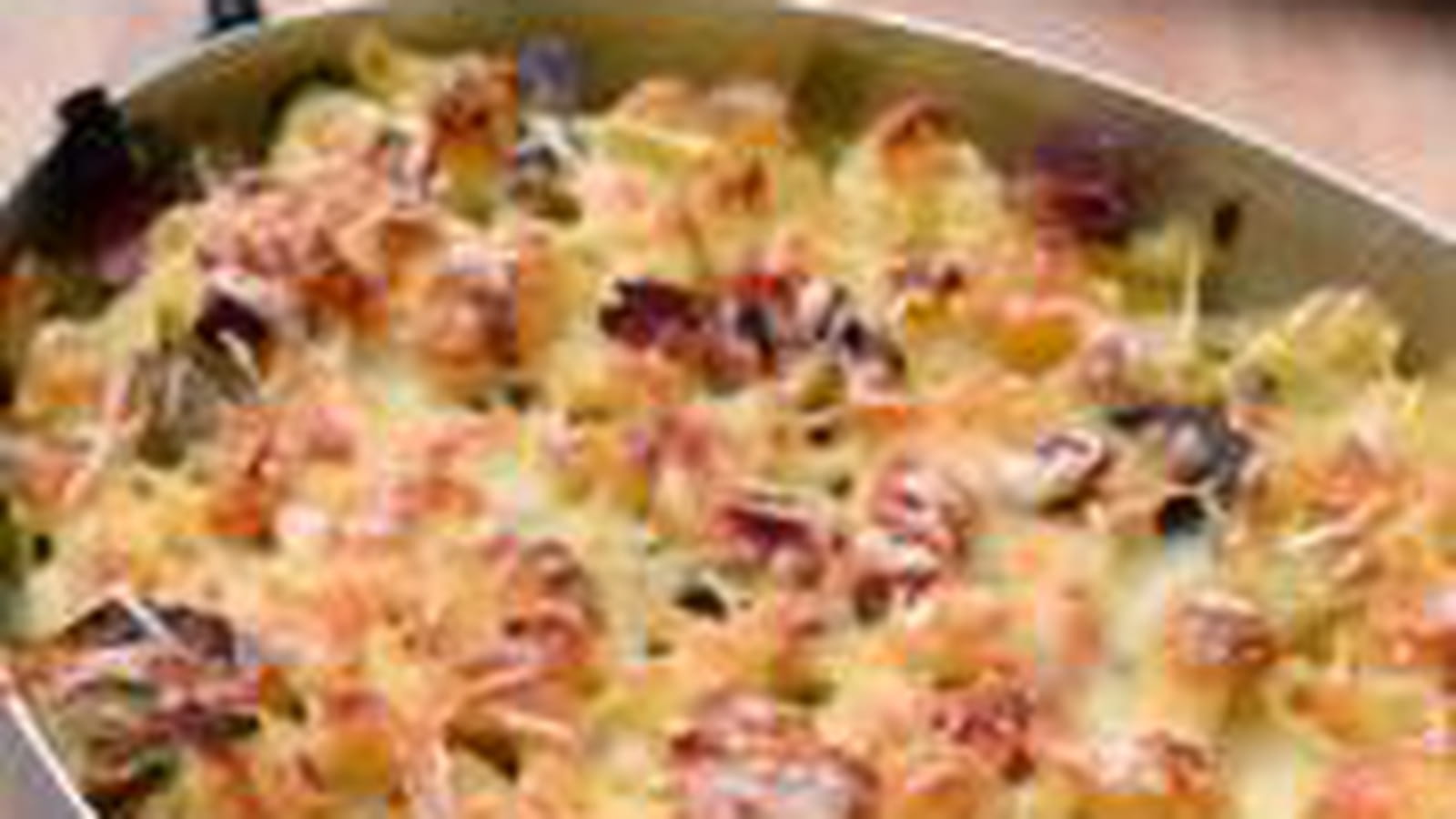 Gratin de pâtes aux poireaux