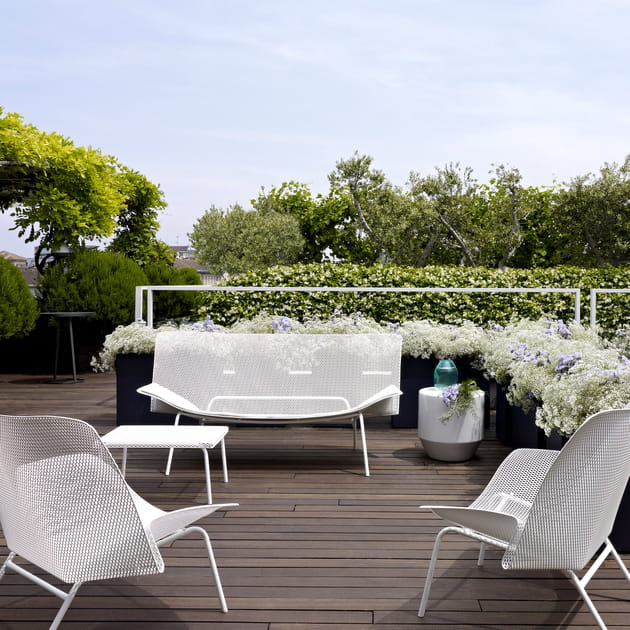 Salon de jardin Grillage par François Azambourg pour Cinna