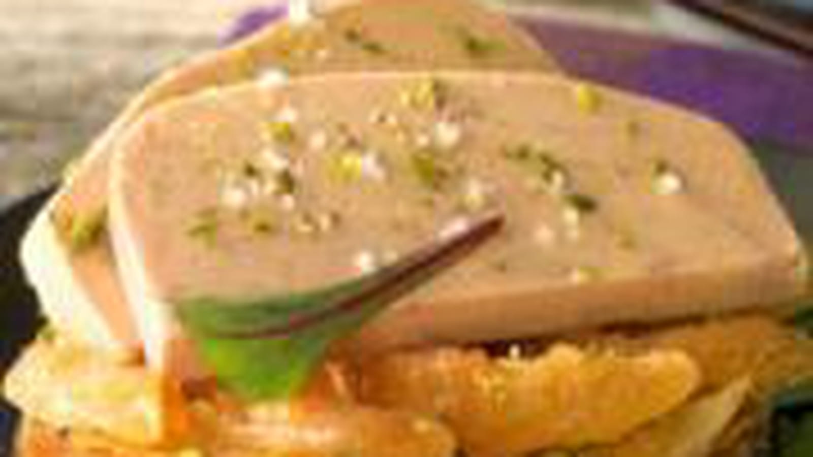 Foie gras de canard fermier en tarte fine