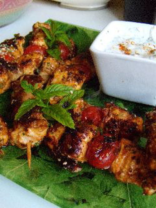 Brochettes de dinde marinée aux épices