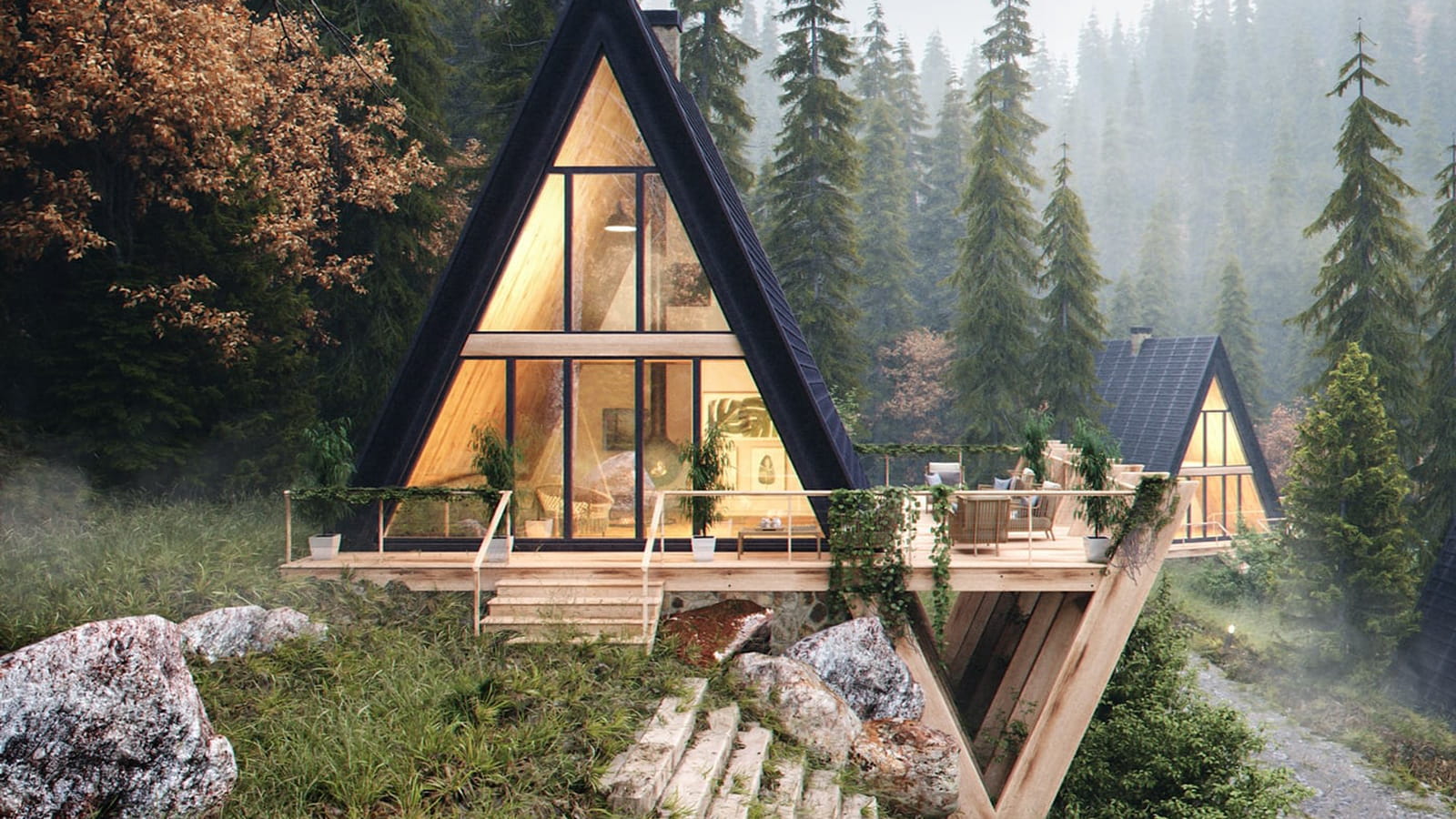 Maison en A graphique 