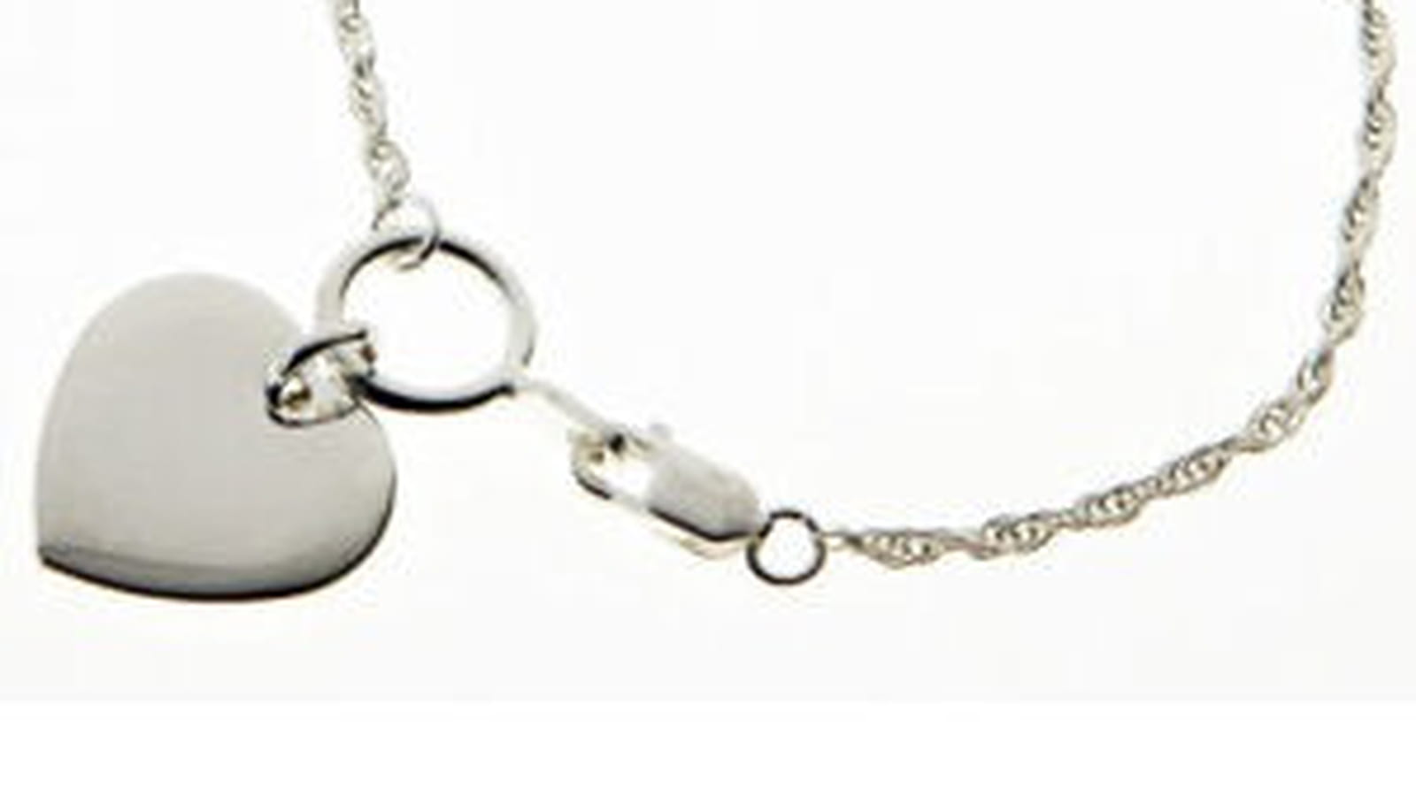Bracelet coeur en argent