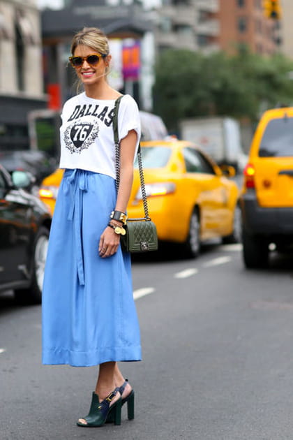 Street looks fashion week New York&nbsp;: pointu