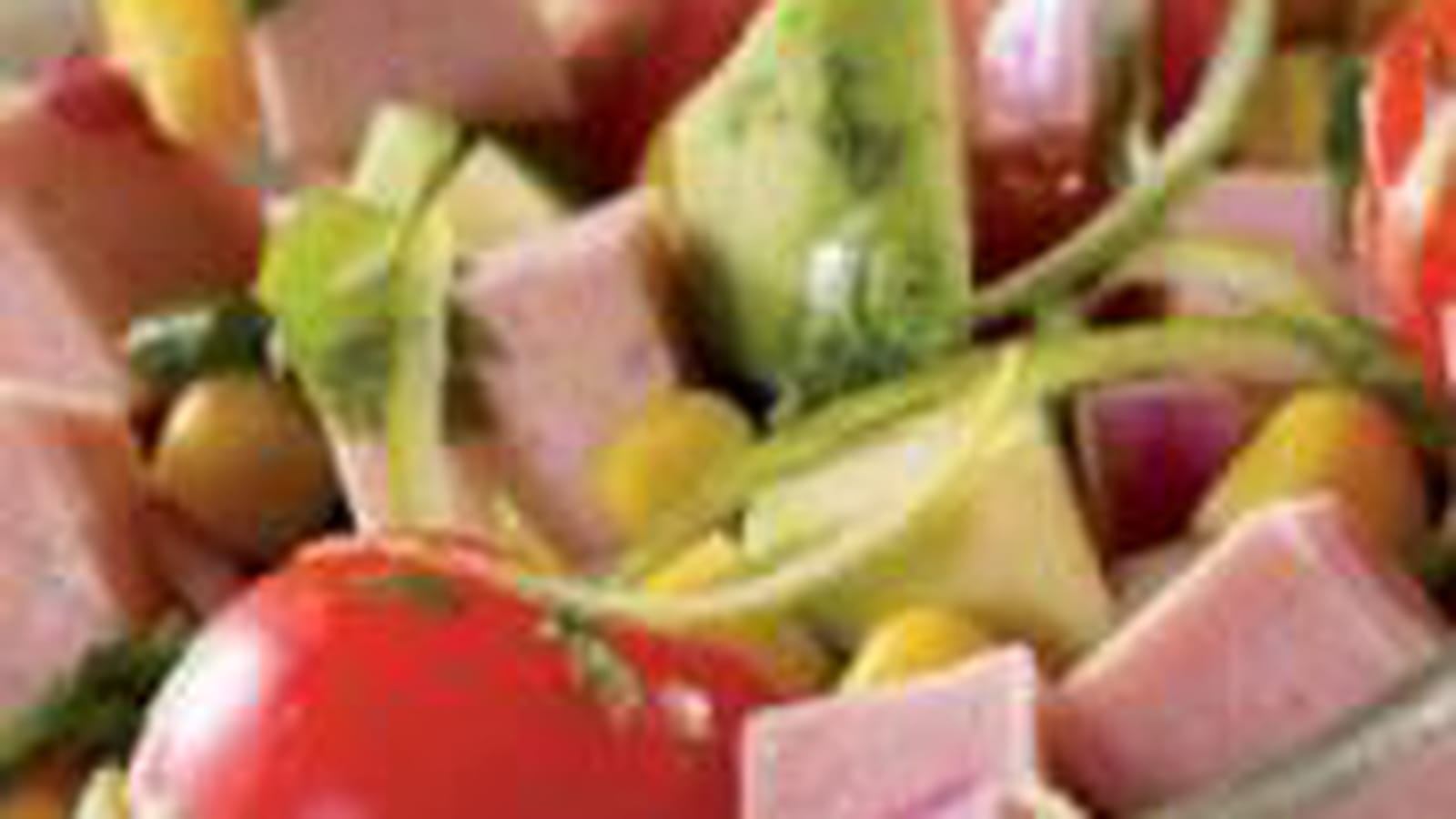 Verrine de cervelas aux crudités