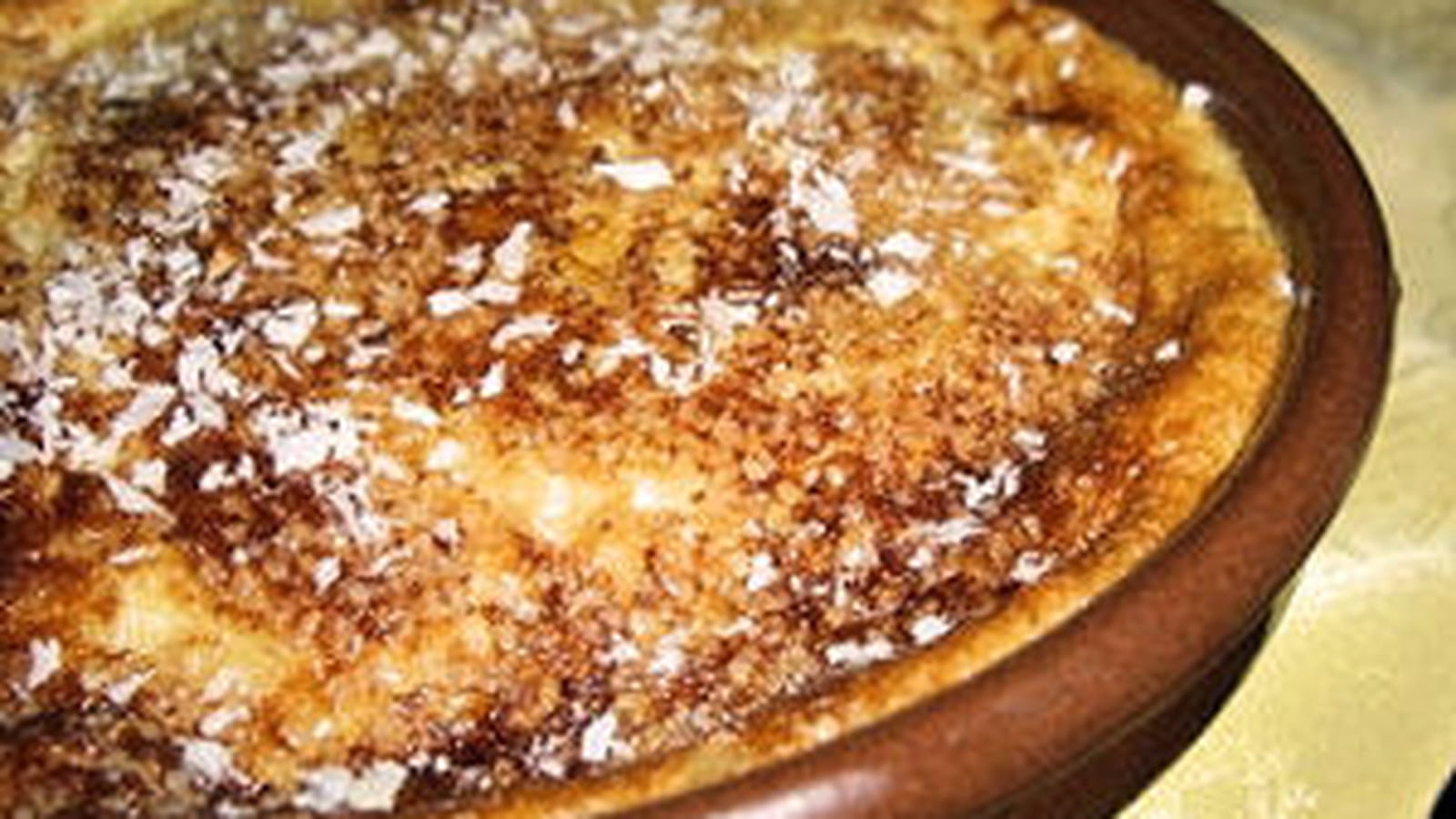 Gratin à la noix de coco et aux raisins secs