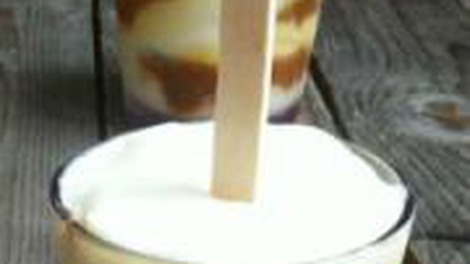 Fromage blanc givré caramel chocolat