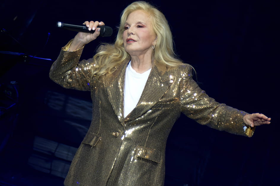 Sylvie Vartan, belle avec son maquillage ros&eacute;