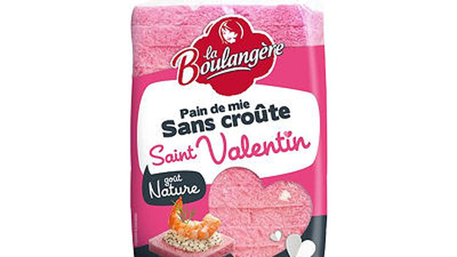 Pain de mie sans croûte Saint Valentin La Boulangère