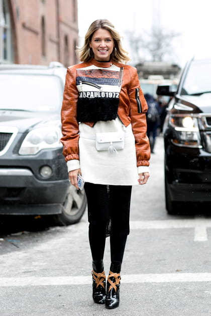 Street style &agrave; New York : le sac banane