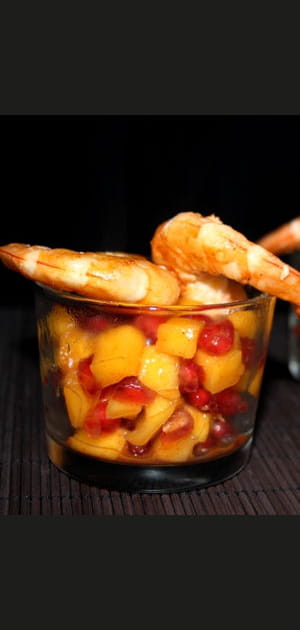 Verrines gambas et mangues