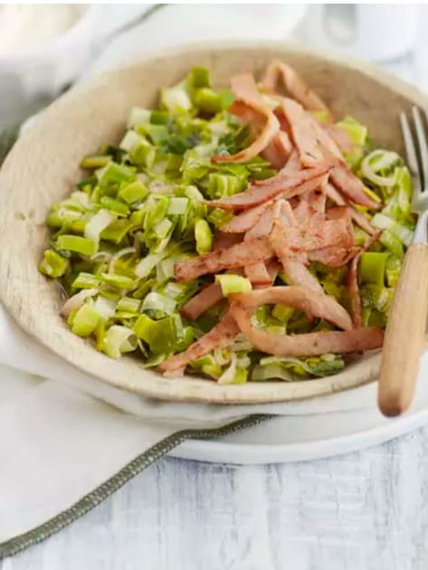 Fondue de poireaux, saveur ch&egrave;vre, ail et oignons