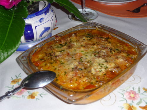 Canard confit en gratin de potimarron