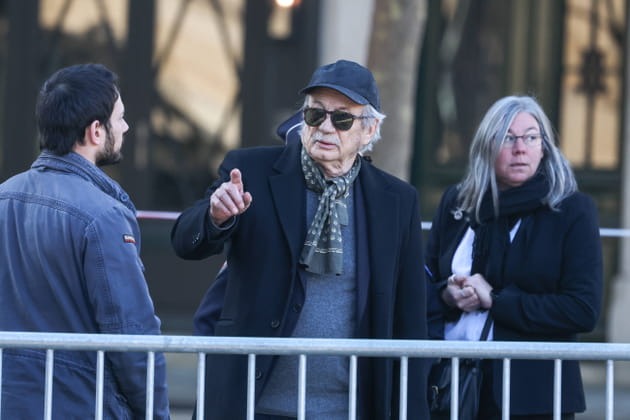 Patrick Chesnais aux obs&egrave;ques de Nathalie Baye &agrave; Paris
