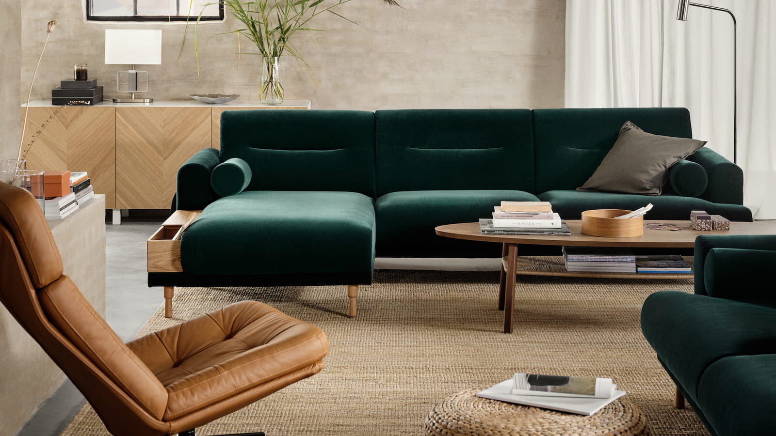 Canapé Ikea velours chic 