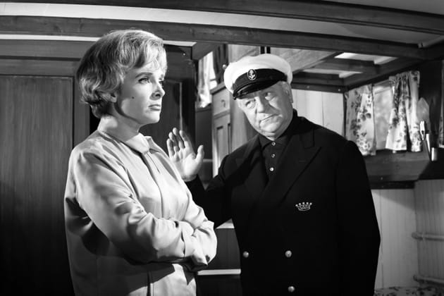 Micheline Presle et Jean Gabin dans Le Baron de l'Ecluse en 1960