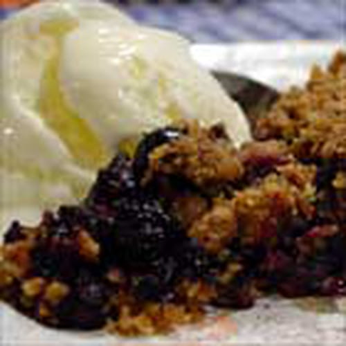 Crumble bananes-poires-chocolat