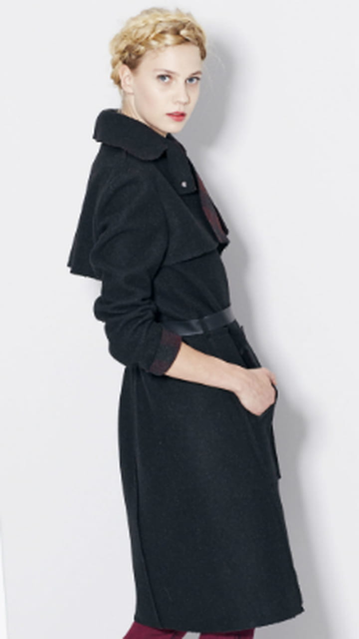 Manteau bi matières de Cop.Copine Manteau bi matières de Cop.Copine