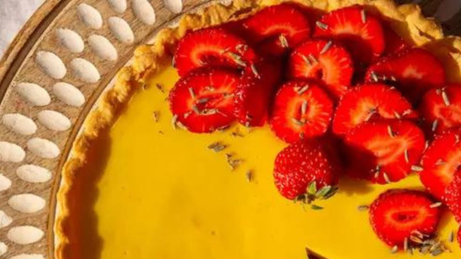 Tarte vegan fraises et citron
