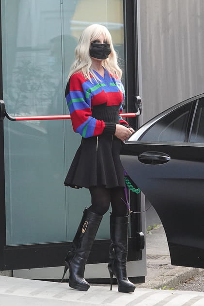 Donatella Versace pour la pr&eacute;sentation Versace