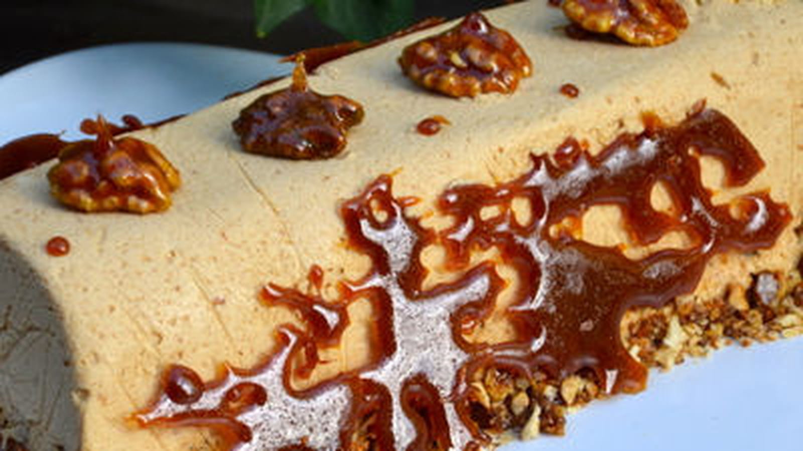  Bûche caramel et noix