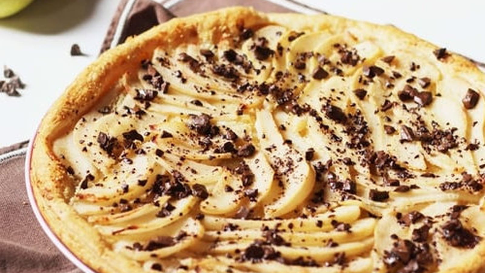Tarte fine poire et chocolat