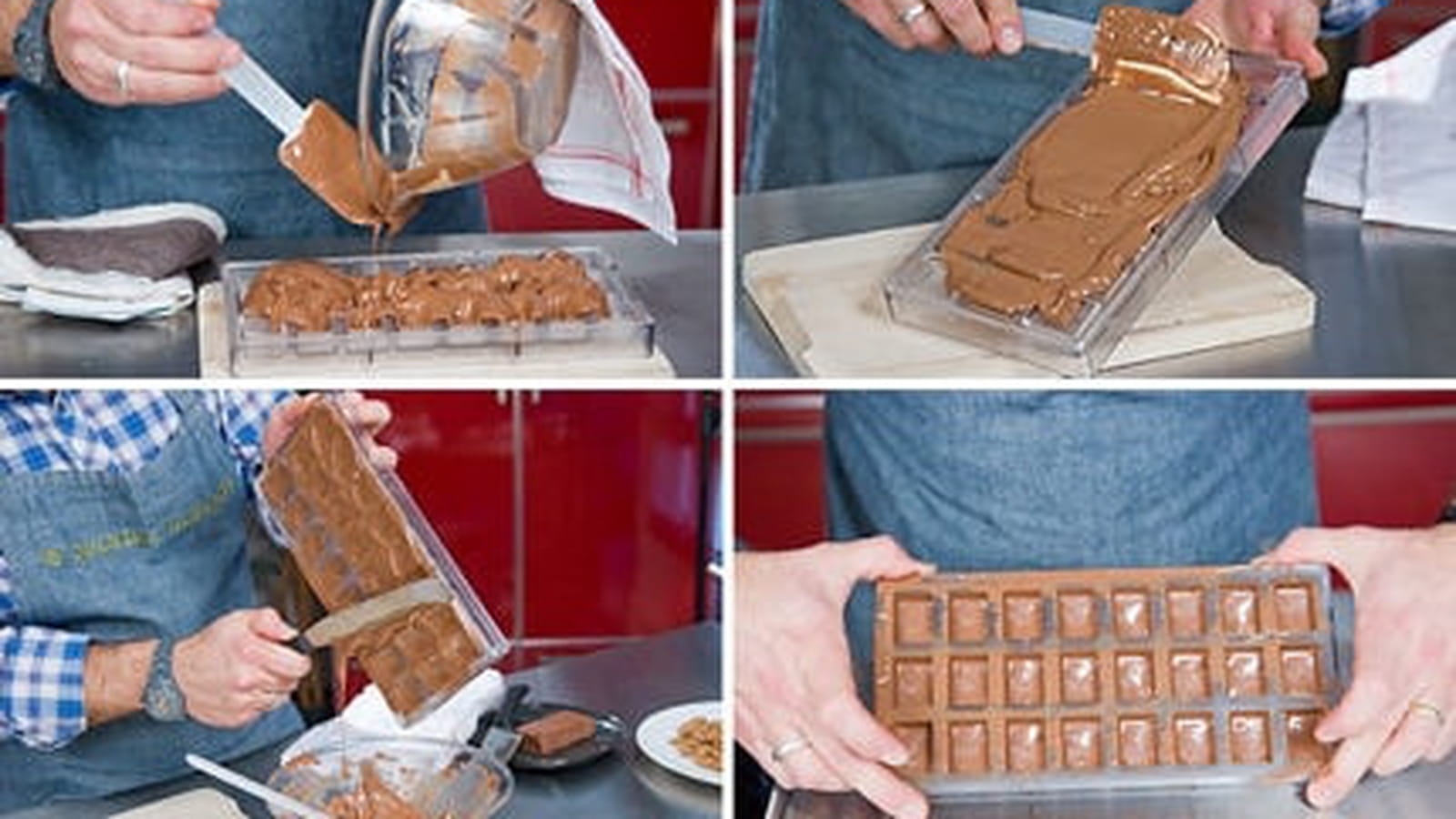 Etape 3 : Couler le chocolat d'enrobage dans le moule