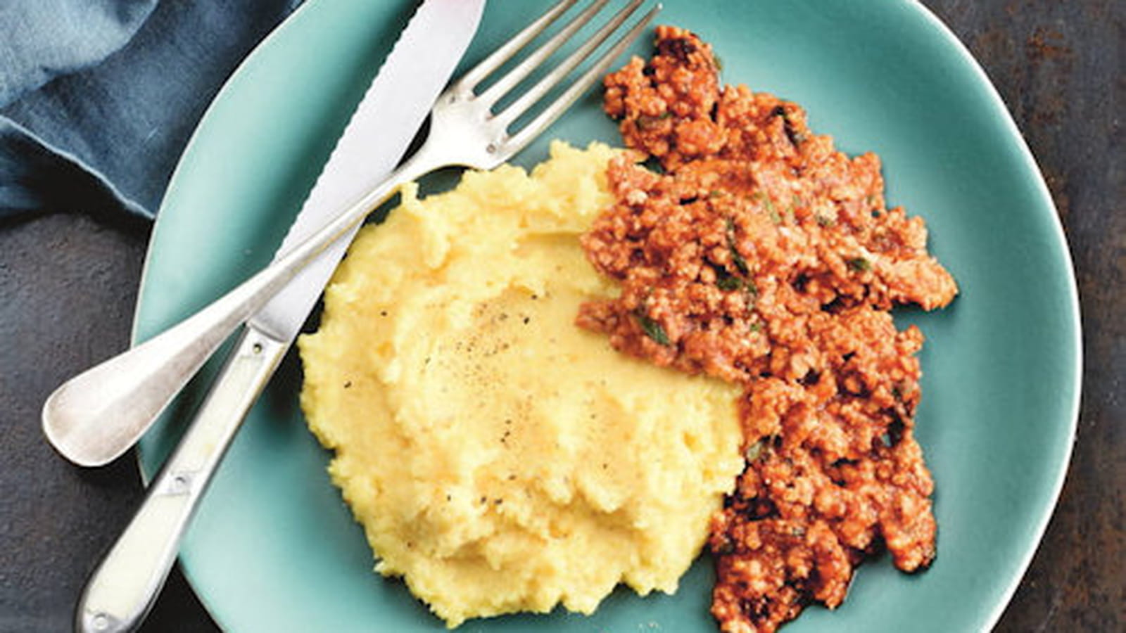Veau bolognaise et polenta
