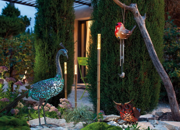 Piques lumineuses en bambou de Jardiland