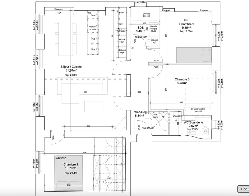 Le plan apr&egrave;s travaux