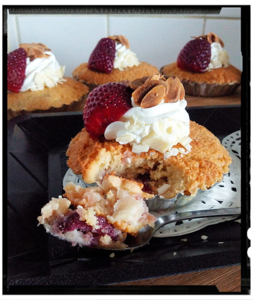 Tartelettes gourmandines fraises et chocolat blanc