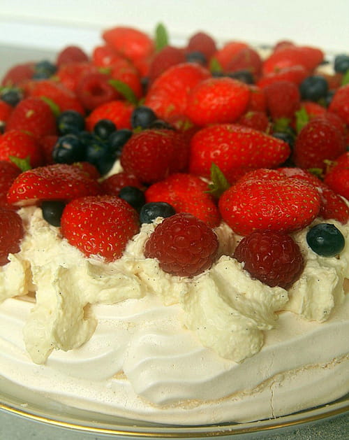 Pavlova aux fruits rouges