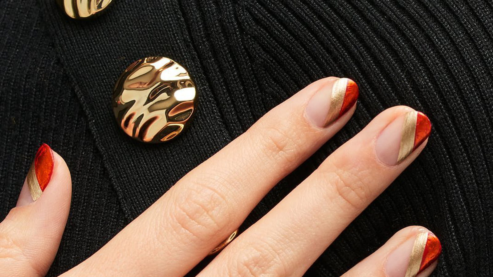 Ongles bicolore et métallique