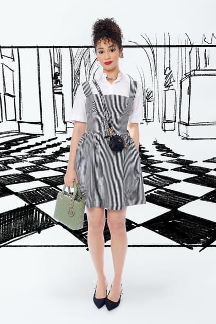 TOP : Lena Mahfouf en robe tablier Dior
