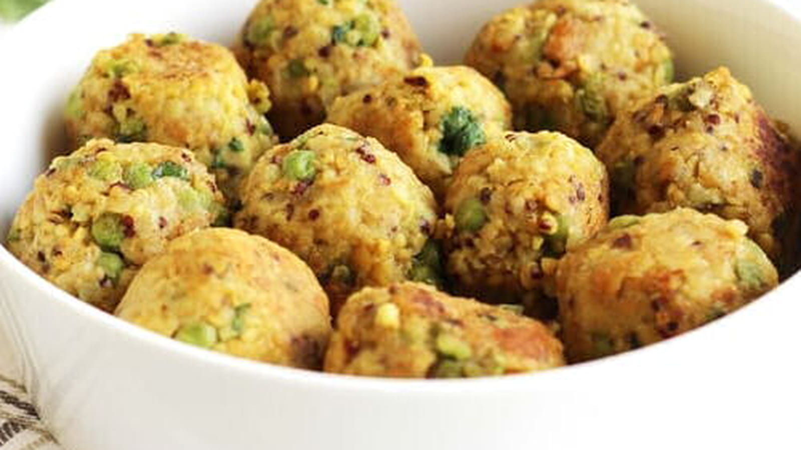 Boulettes de boulgour aux petits pois et coriandre