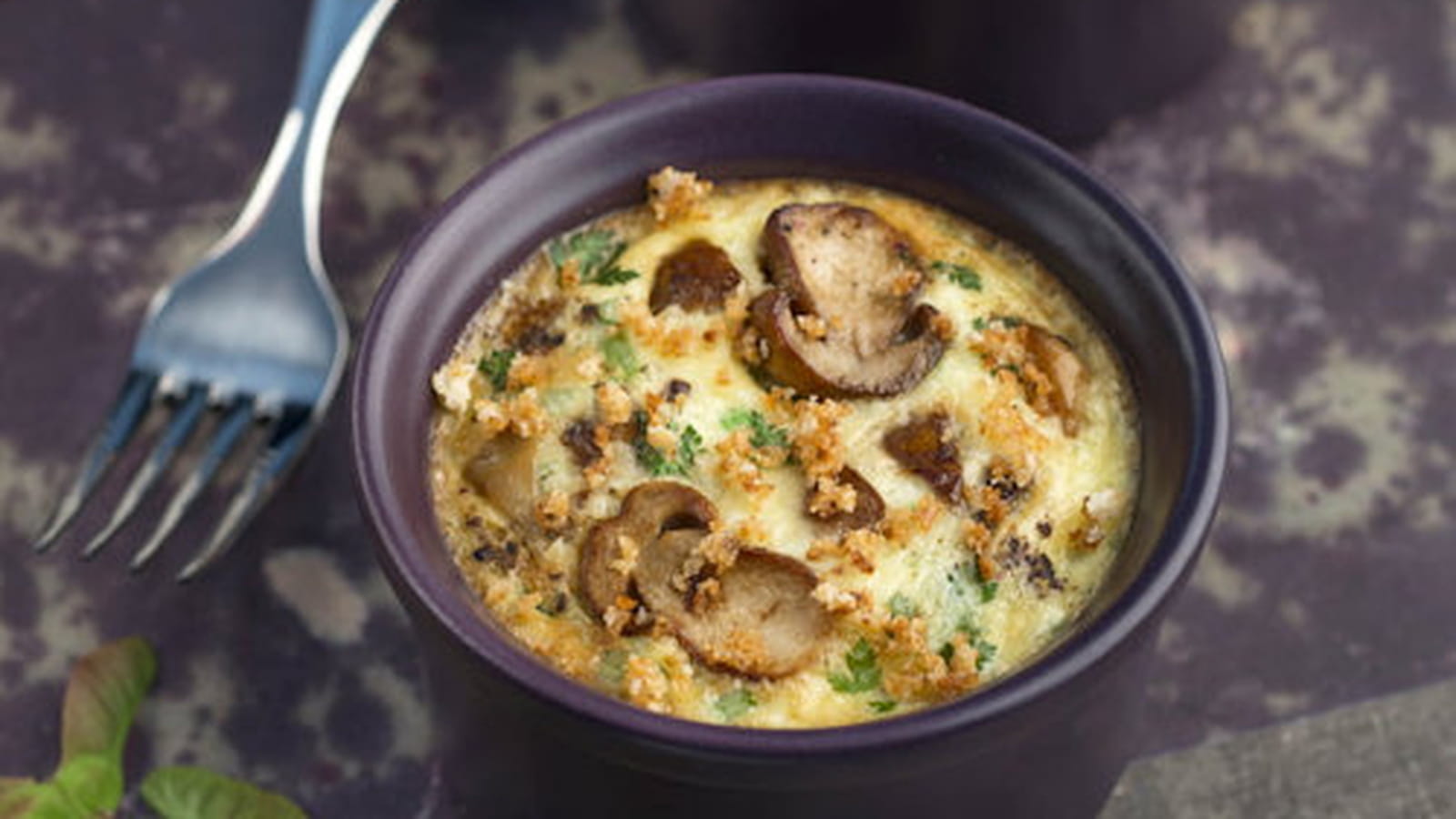 Clafoutis de cèpes et cerfeuil