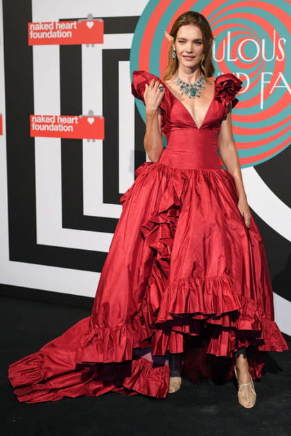 Natalia Vodianova  en robe &agrave; volants