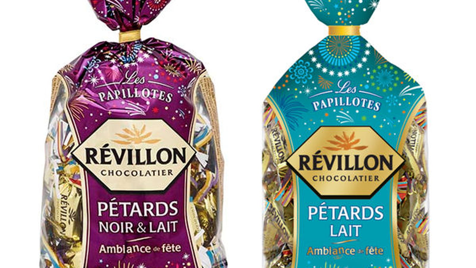 Chocolats noir et lait pétards de Révillon